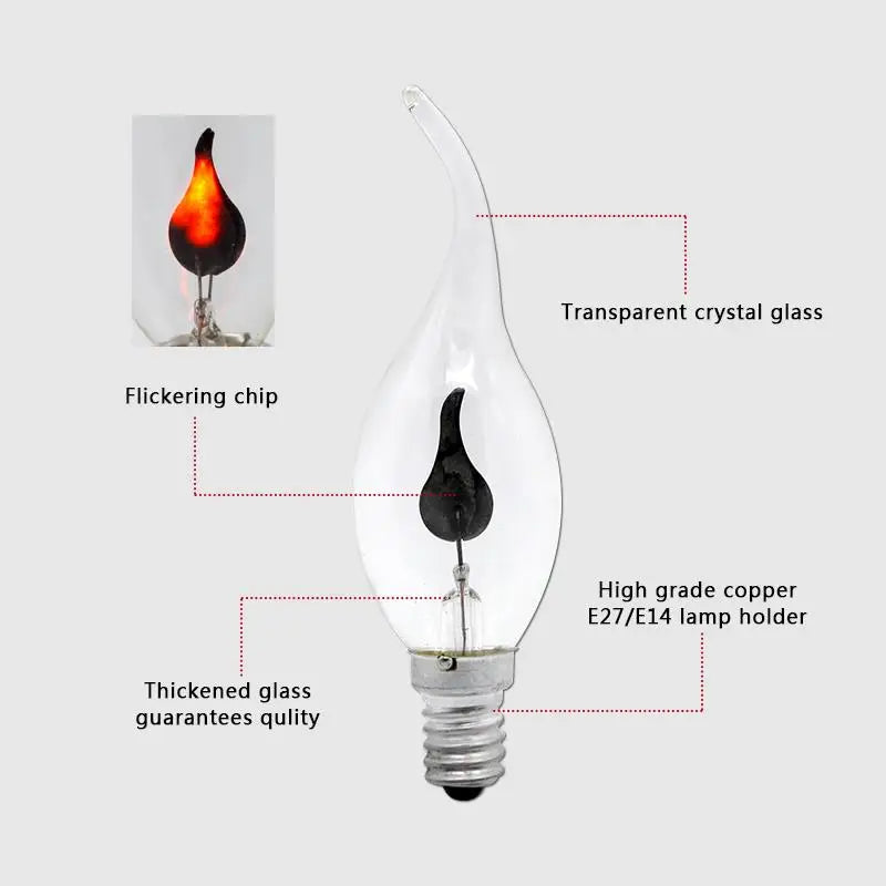 Vintage Edison LED Bulb - Flame Effect Candle Light