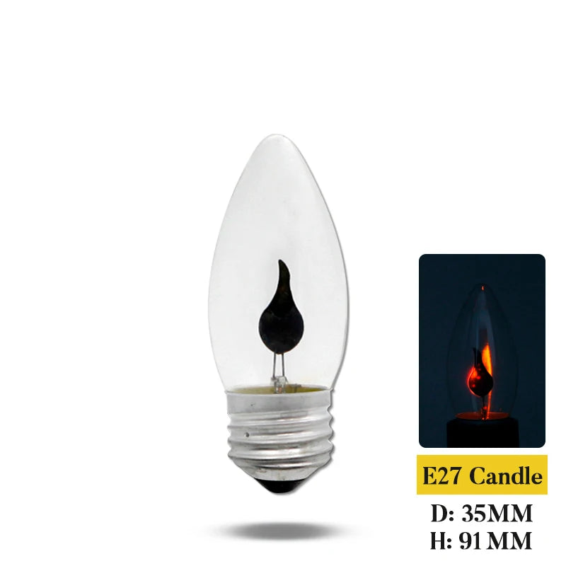 Vintage Edison LED Bulb - Flame Effect Candle Light