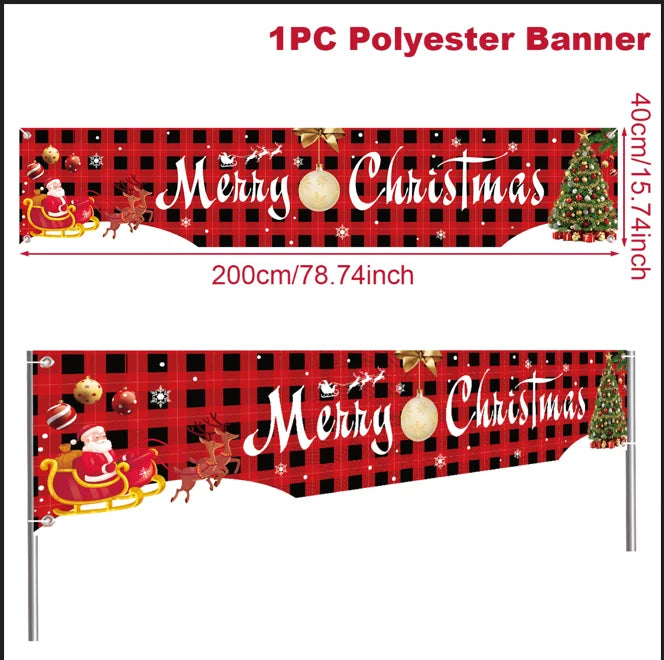 Christmas Outdoor Banner - Merry Christmas Decorations 2026