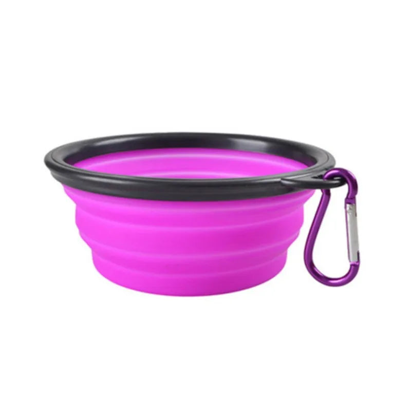 Portable Pet Food Bowl  Durable TPR Bowl  Cat and Dog Food Pet Silicone Collapsible Bowl Portable Travel Outdoor Water Food Bowl