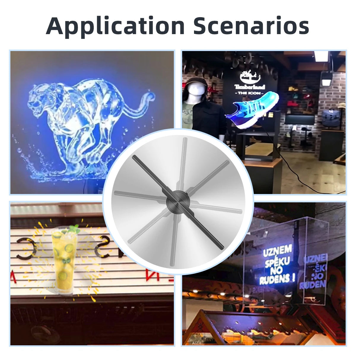3D Hologram Fan Projector - Dynamic LED Advertising Display