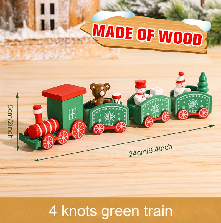 Christmas Train Decoration - Merry Xmas Ornament & Gift