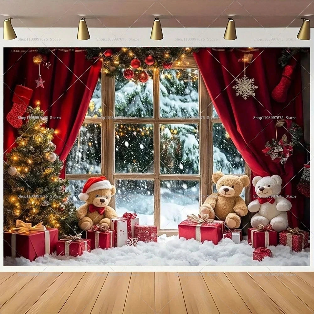 Christmas Photography Backdrops - Snowman Wonderland Decor