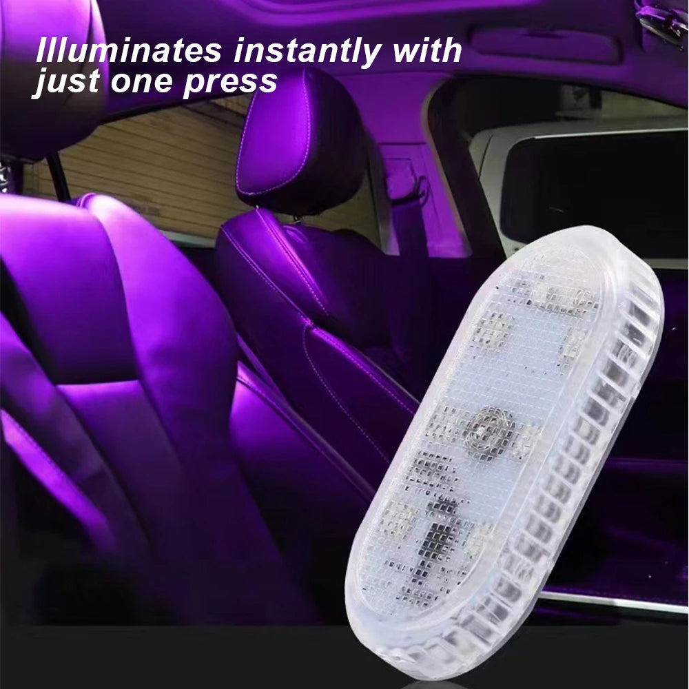 Wireless Car LED Touch Light - USB Charging Roof Reading Lamp