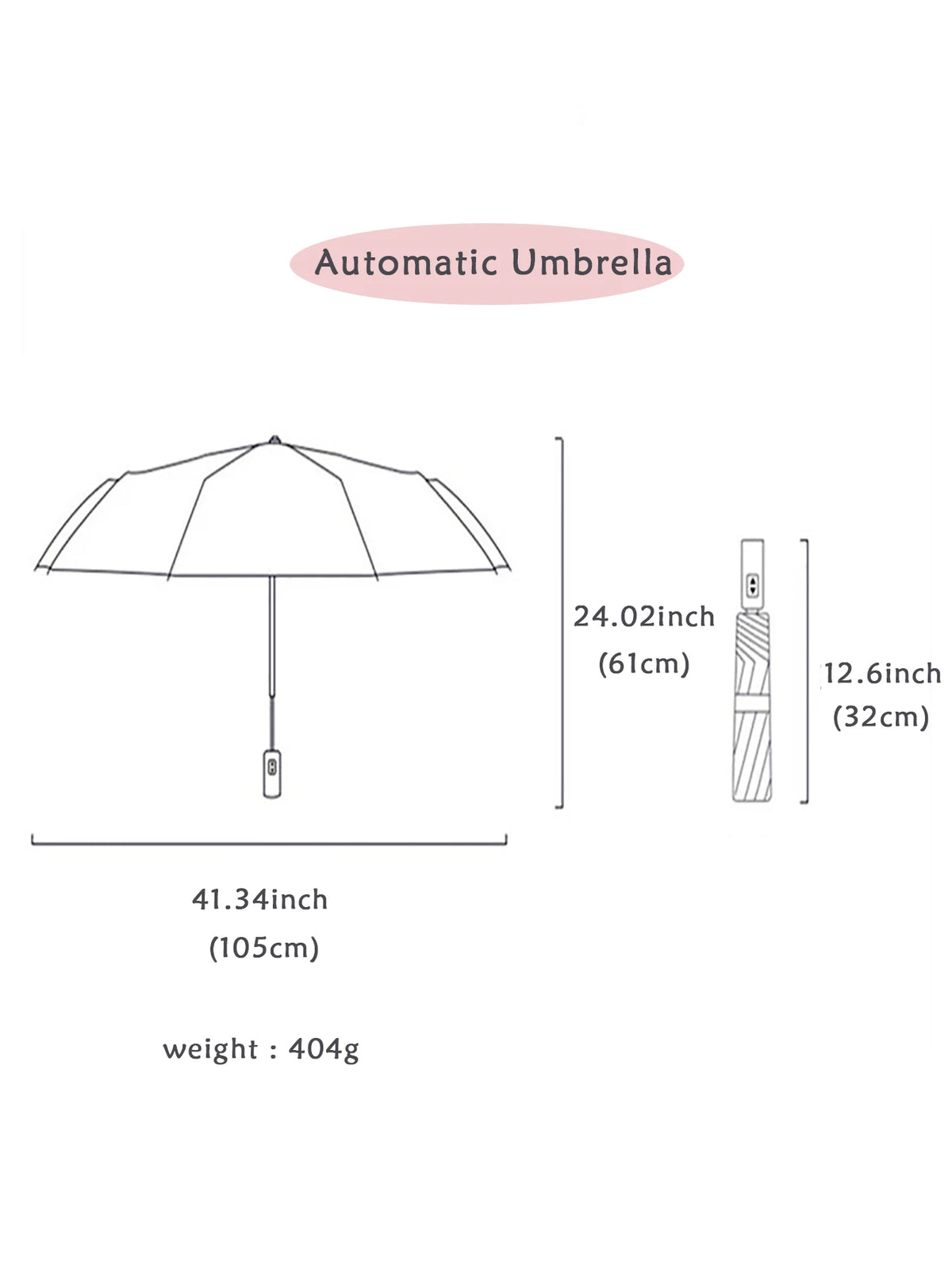 Windproof Automatic Umbrella - Double Layer Resistant Rain Gear