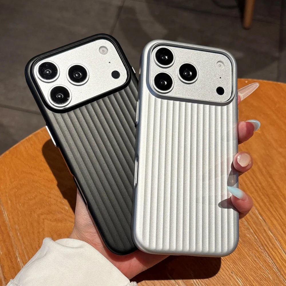 Luxury Phone Case - Slim Matte Luggage Striped Shockproof Cover
