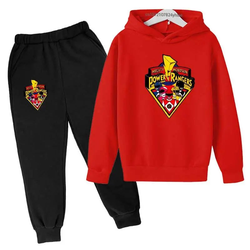 Power Ranger Kids Hoodie - Cartoon Tracksuit 2-Piece Outfit