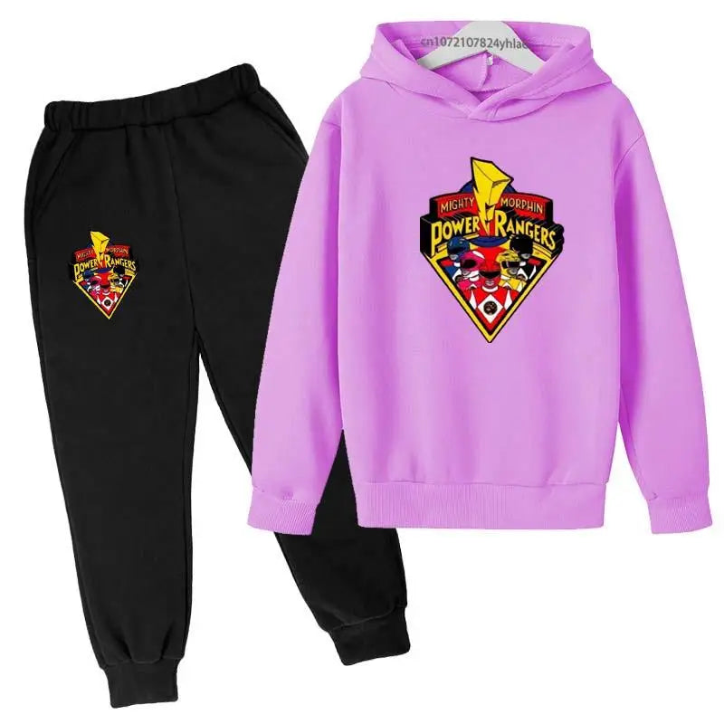 Power Ranger Kids Hoodie - Cartoon Tracksuit 2-Piece Outfit