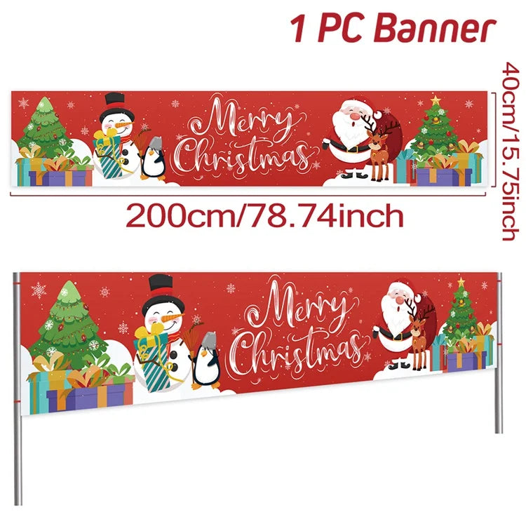 Christmas Outdoor Banner - Merry Christmas Decorations 2026