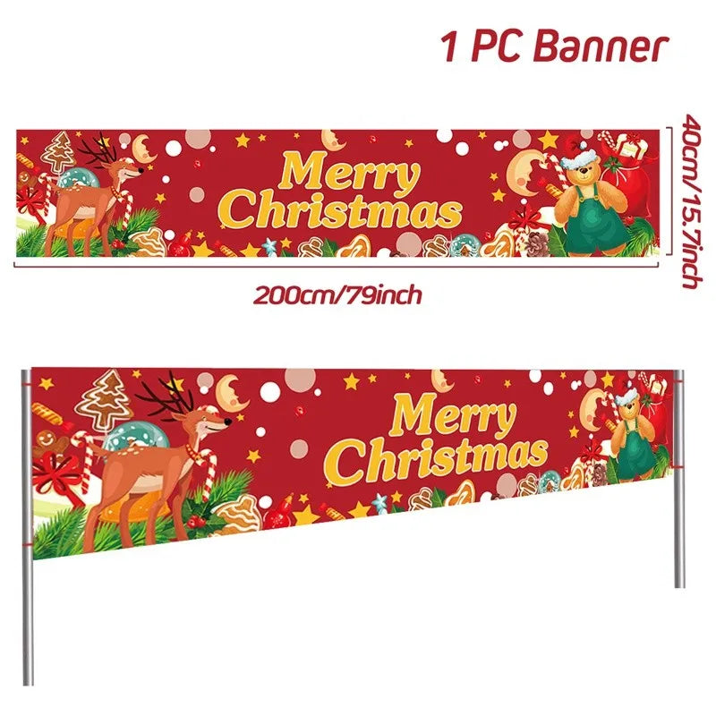 Christmas Outdoor Banner - Merry Christmas Decorations 2026