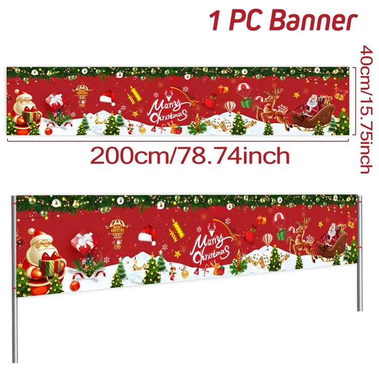 Christmas Outdoor Banner - Merry Christmas Decorations 2026