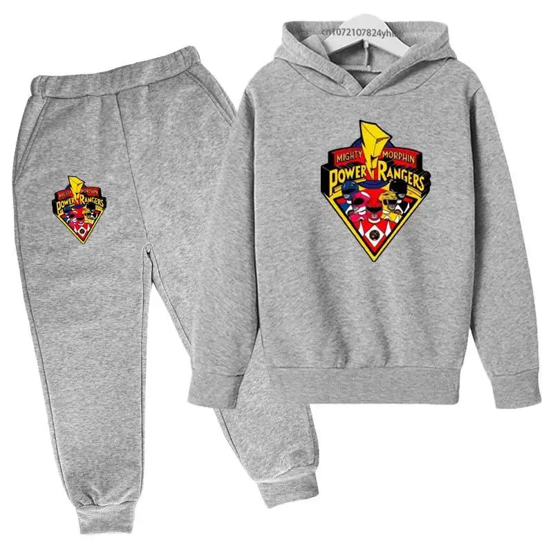 Power Ranger Kids Hoodie - Cartoon Tracksuit 2-Piece Outfit