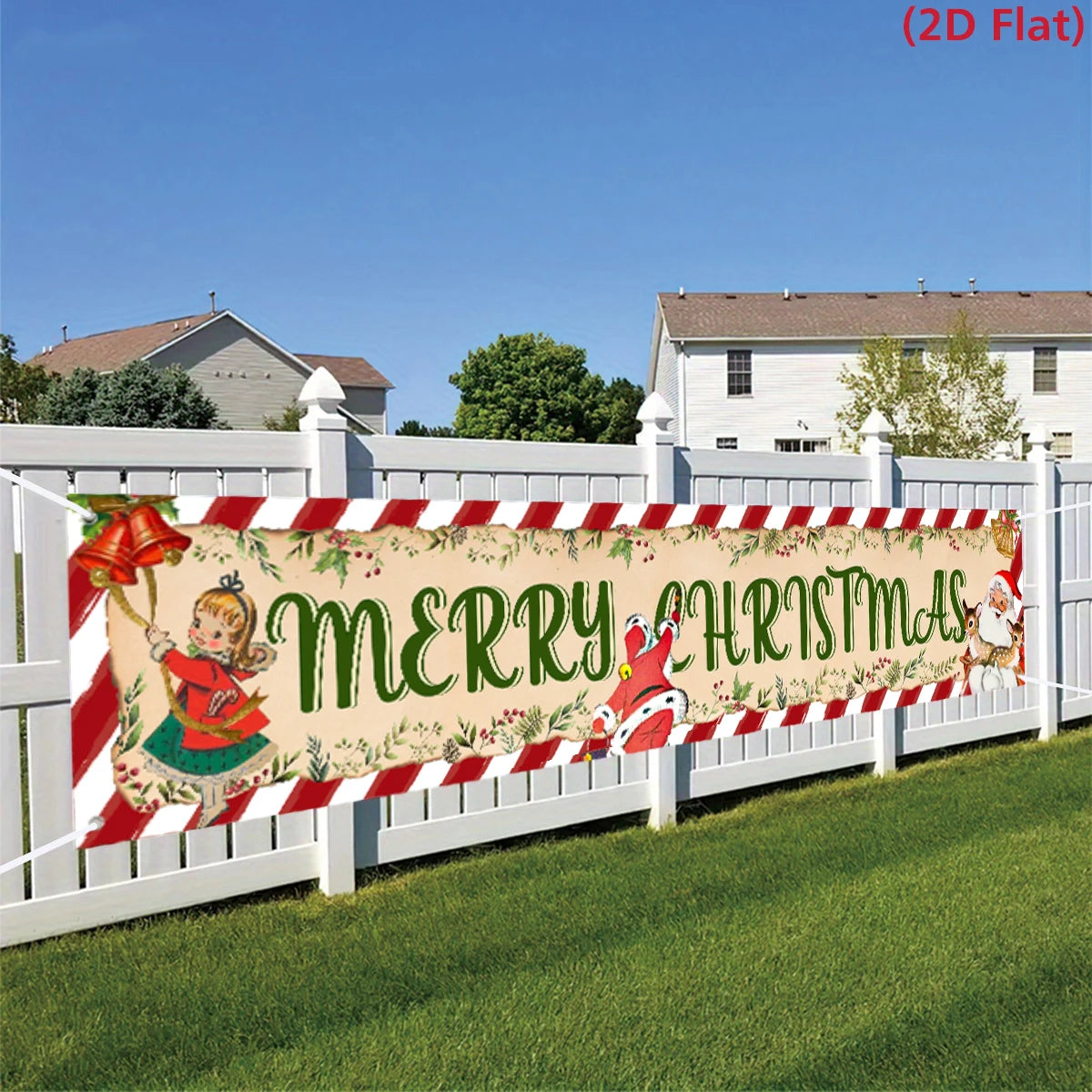 Christmas Outdoor Banner - Merry Christmas Decorations 2026