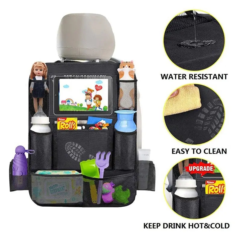 Car Backseat Organizer - Tablet Holder & Seat Protector