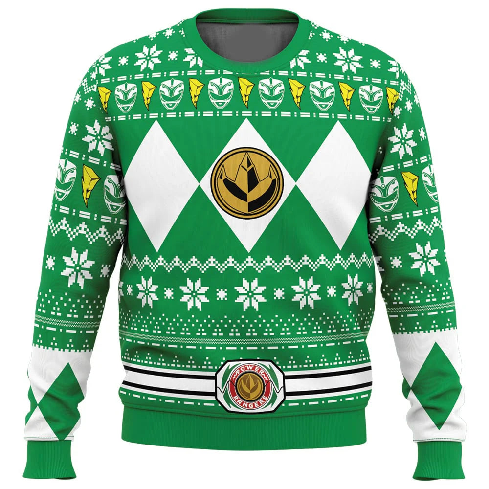 Power Rangers Ugly Christmas Sweater - Holiday Party Hoodie