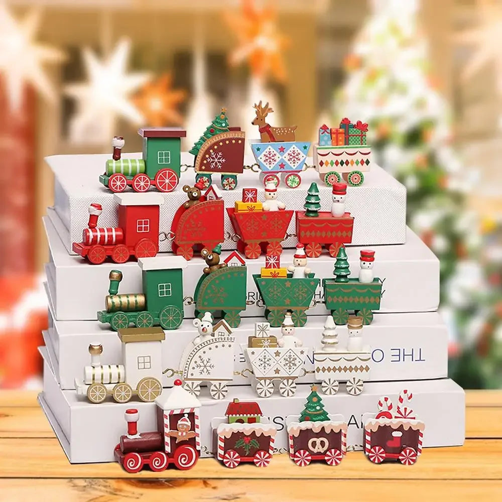Christmas Train Decoration - Merry Xmas Ornament & Gift
