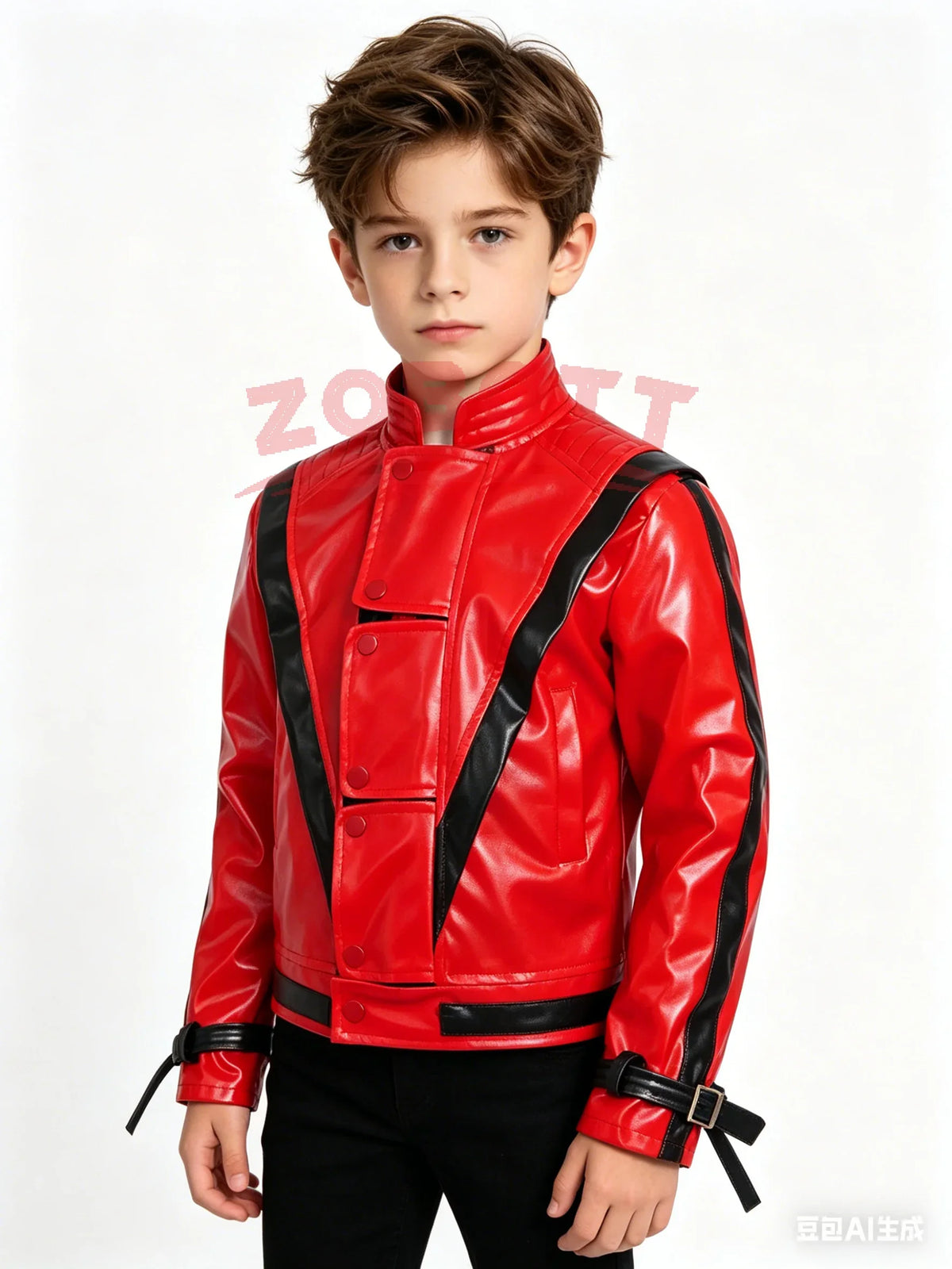 Michael Jackson Red Leather Jacket - Thriller Cosplay Outwear