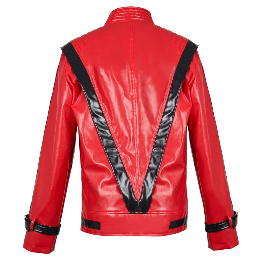 Michael Jackson Costume - Red Faux Leather Stage Outfit