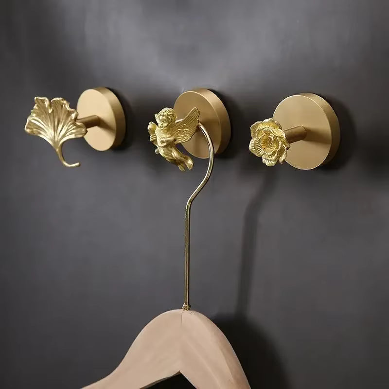 AeroBrass Botanical & Fauna Wall Mount | Solid Cast Brass Hook