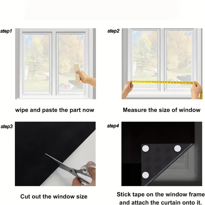 Portable Blackout Curtain - DIY Removable Window Shade