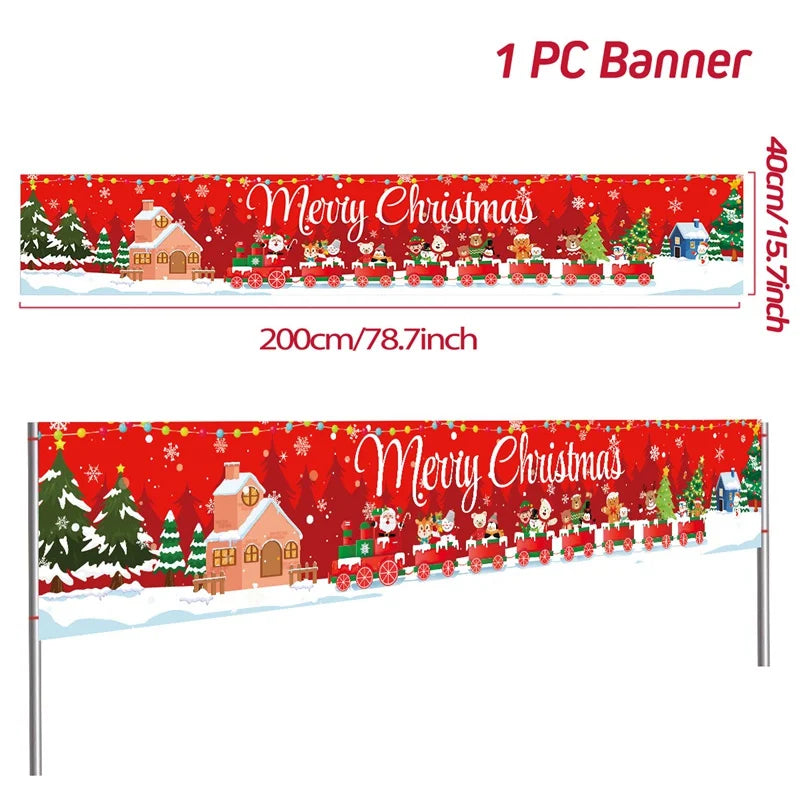 Christmas Outdoor Banner - Merry Christmas Decorations 2026