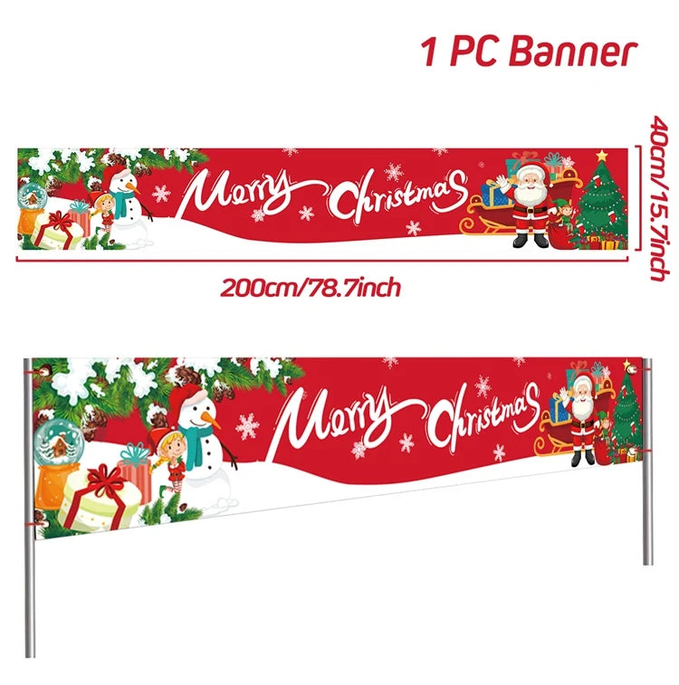 Christmas Outdoor Banner - Merry Christmas Decorations 2026