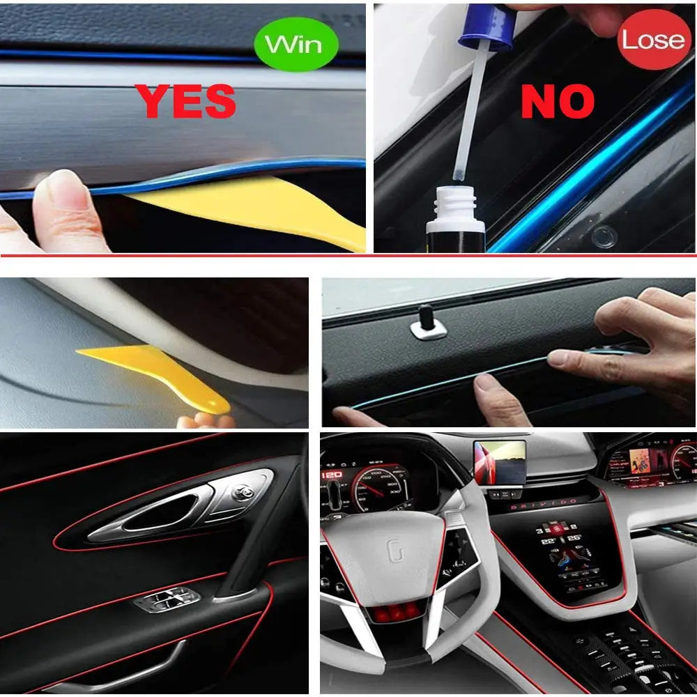 Car Interior LED Strip Light - 5M Neon EL Wire Ambient Lamp