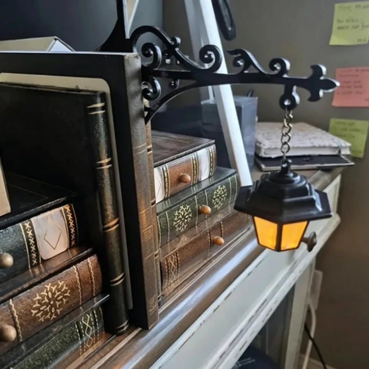 Bookshelf Insert Lamp - Miniature Library LED Night Light