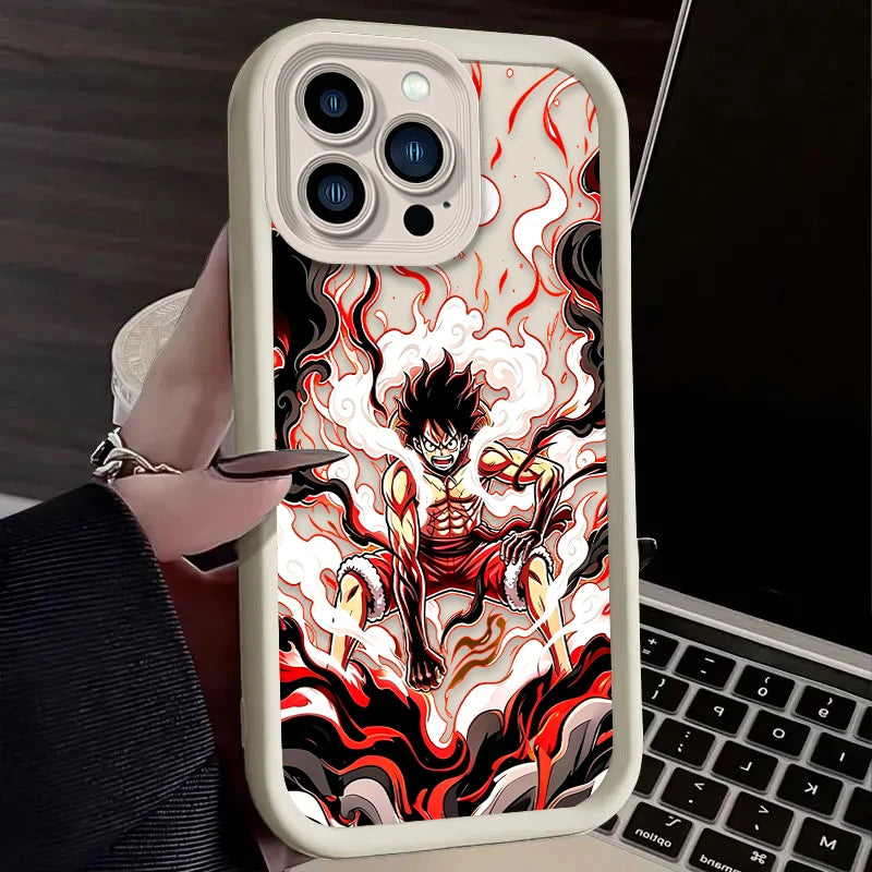 Luffy Gear 5 Phone Case - One Piece Art Print Soft Cover
