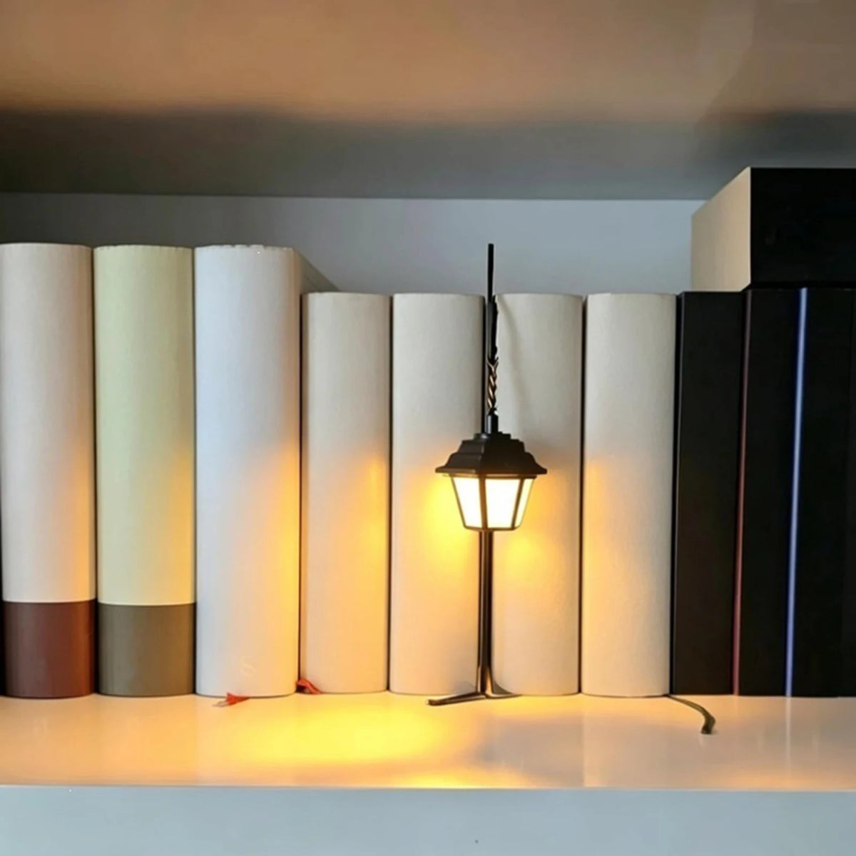 Bookshelf Insert Lamp - Miniature Library LED Night Light