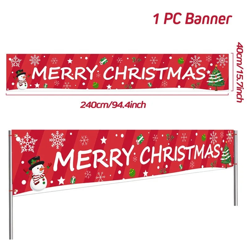 Christmas Outdoor Banner - Merry Christmas Decorations 2026