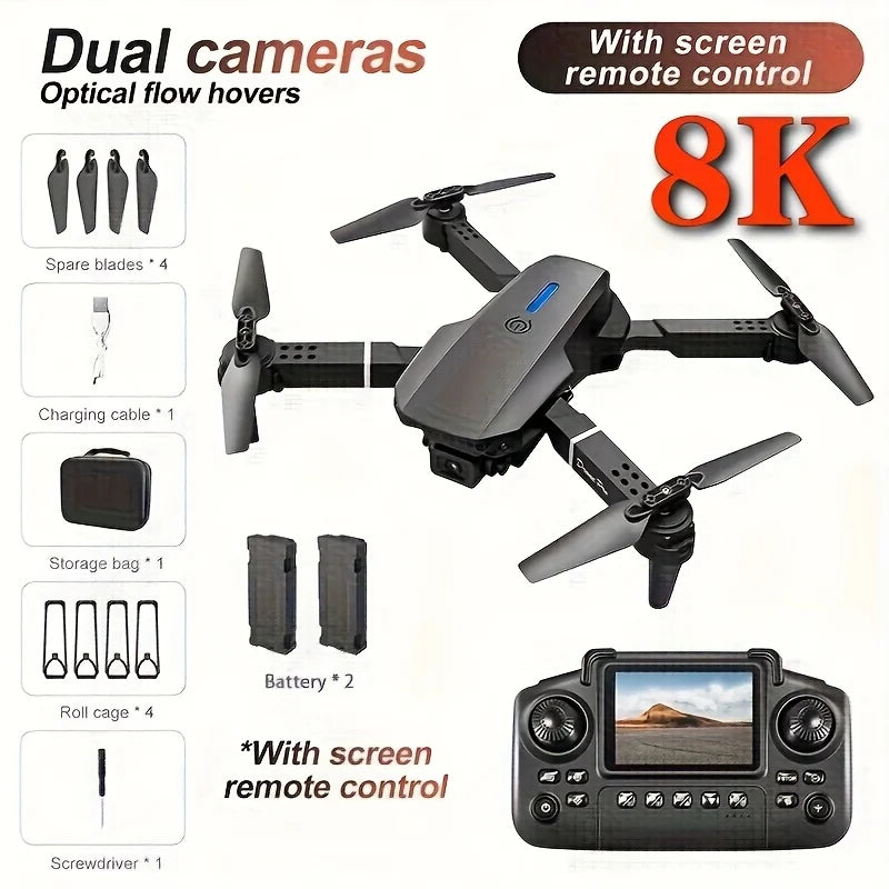 E88 PRO MAX Foldable Drone - 8K Dual Camera Quadcopter