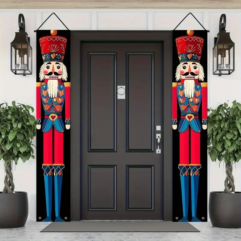 Christmas Door Decoration - Merry Christmas Banner Hanging Ornament