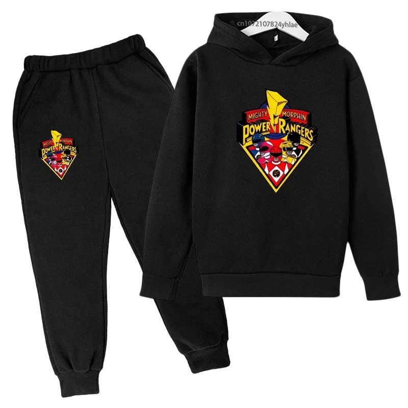 Power Ranger Kids Hoodie - Cartoon Tracksuit 2-Piece Outfit