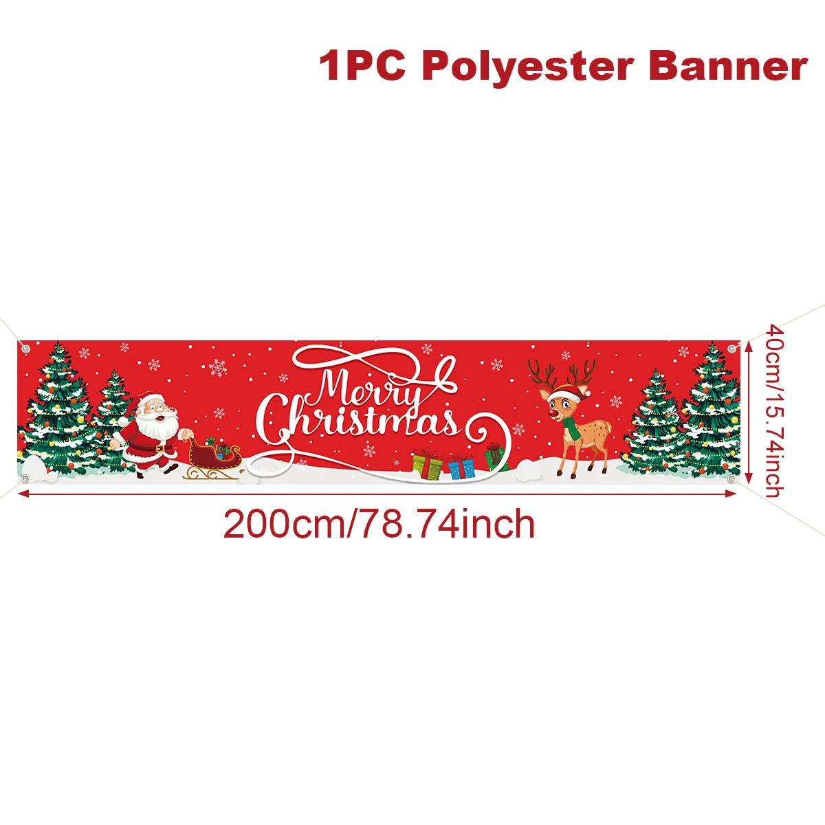 Christmas Outdoor Banner - Merry Christmas Decorations 2026