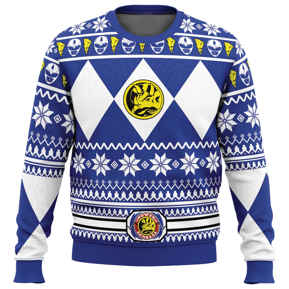 Power Rangers Ugly Christmas Sweater - Holiday Party Hoodie