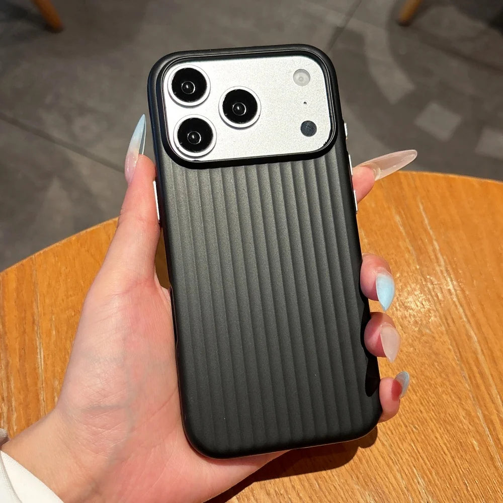 Luxury Phone Case - Slim Matte Luggage Striped Shockproof Cover