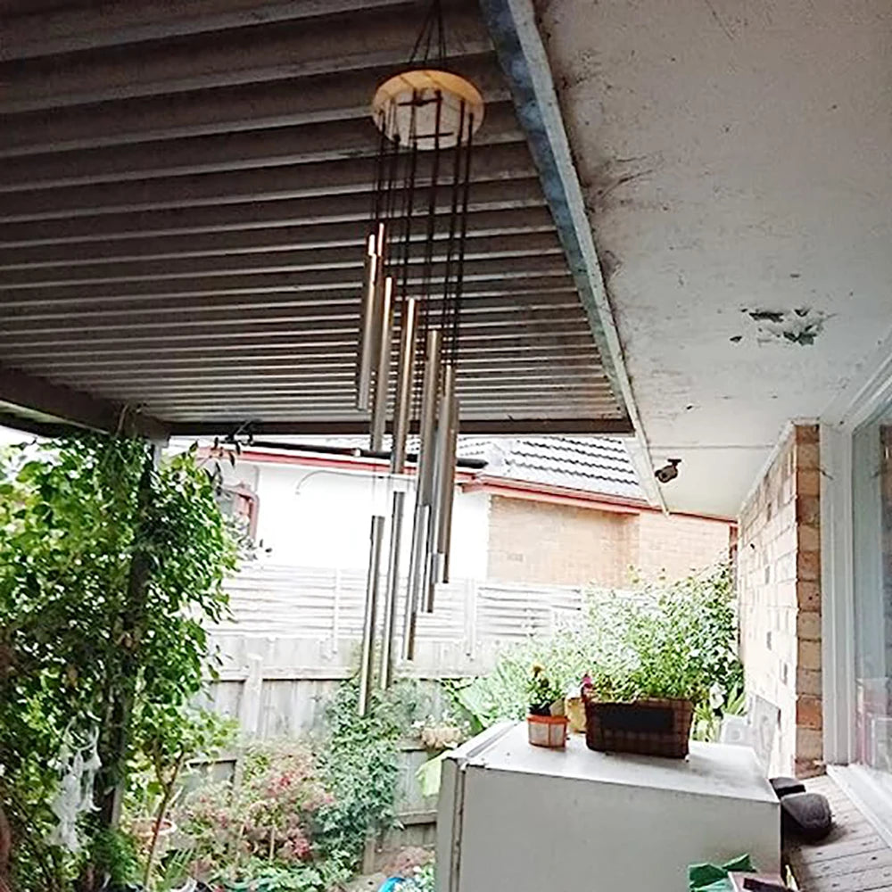 Aluminum Alloy Wind Chimes - 12 Tubes for Outdoor Home Decorv