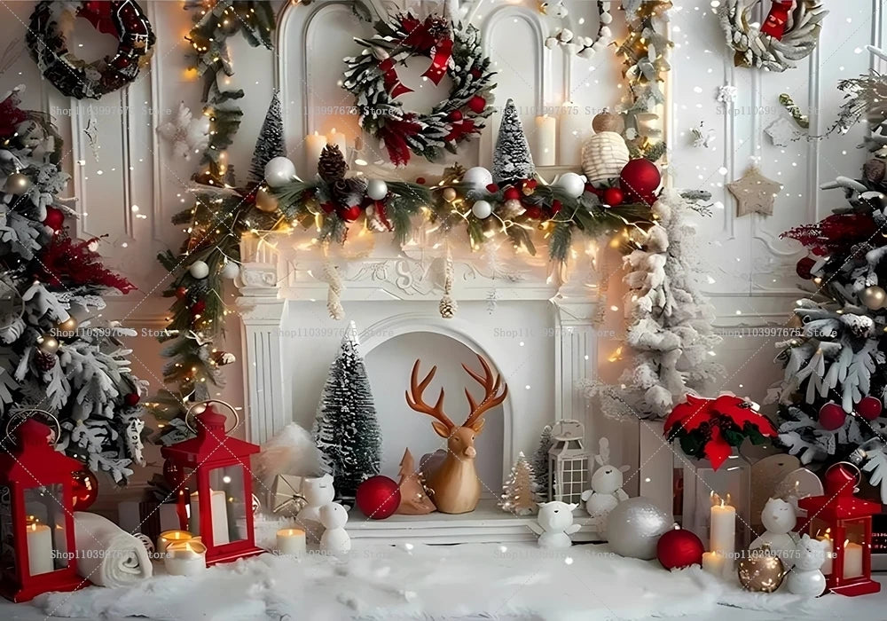 Christmas Photography Backdrops - Snowman Wonderland Decor