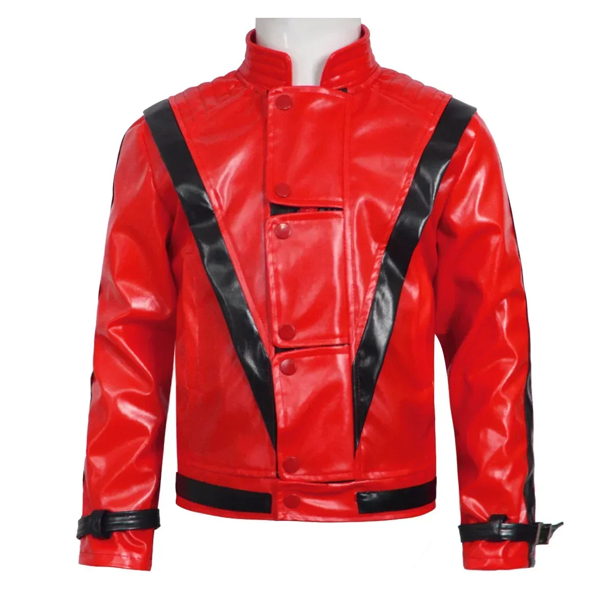 Michael Jackson Red Leather Jacket - Thriller Cosplay Outwear
