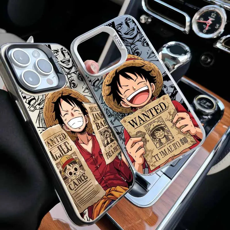 One Piece Phone Case - Luffy Wanted Notice Anti-Fall Cover