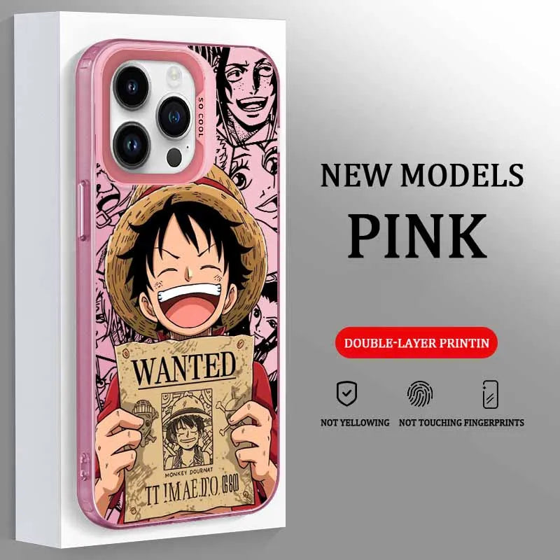 One Piece Phone Case - Luffy Wanted Notice Anti-Fall Cover