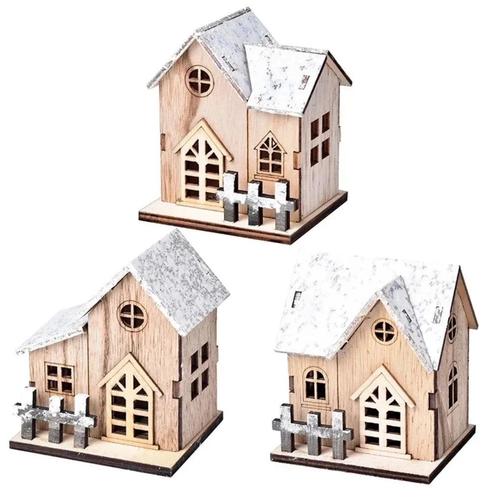 Wooden House Luminous Cabin - Christmas LED Light Decor