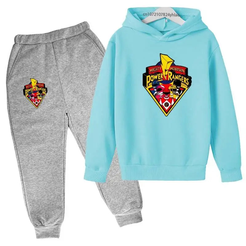 Power Ranger Kids Hoodie - Cartoon Tracksuit 2-Piece Outfit