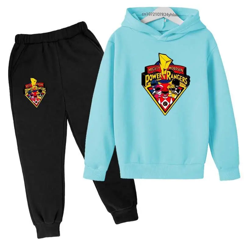 Power Ranger Kids Hoodie - Cartoon Tracksuit 2-Piece Outfit