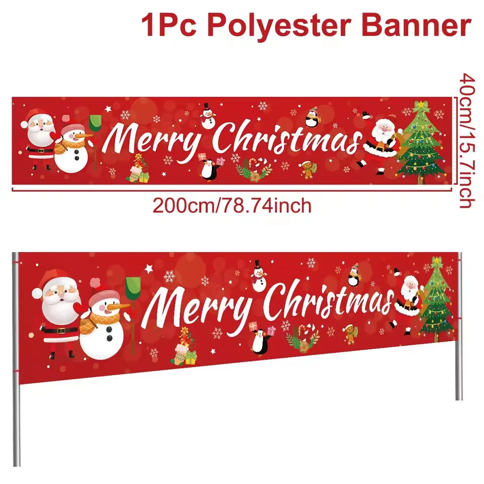 Christmas Outdoor Banner - Merry Christmas Decorations 2026