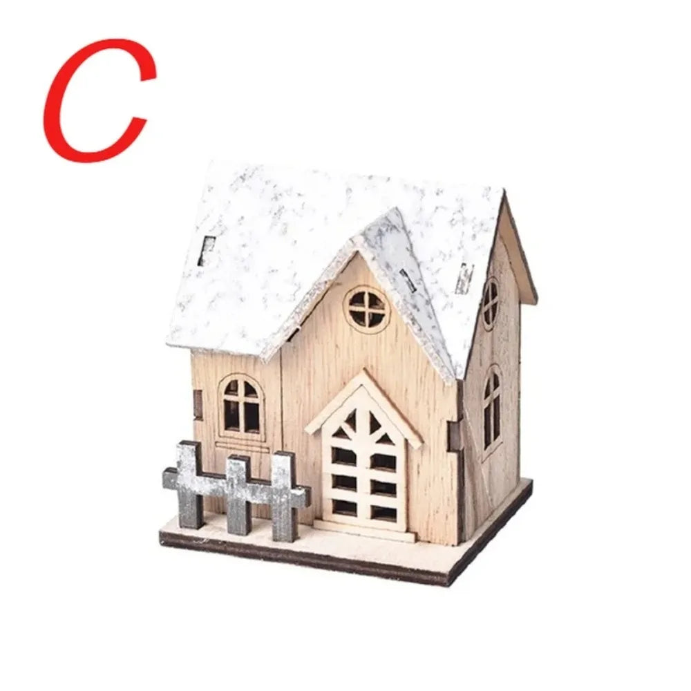 Wooden House Luminous Cabin - Christmas LED Light Decor