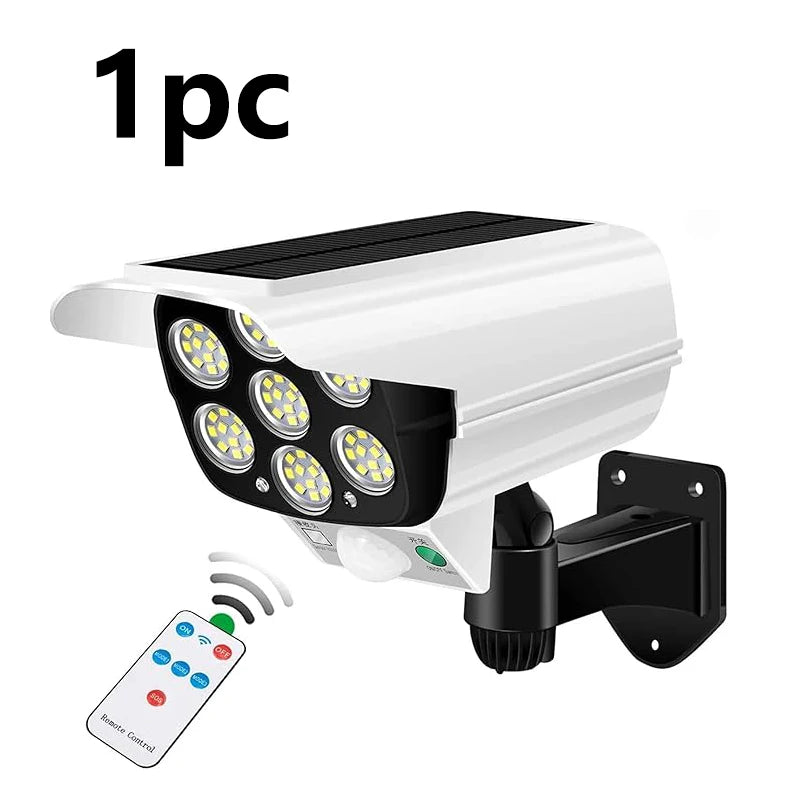 Outdoor Motion Sensor Solar Lights 2000 Lumens 77LED Solar Motion Sensor LED Light Outdoor Camera Wireless Security Floodlights