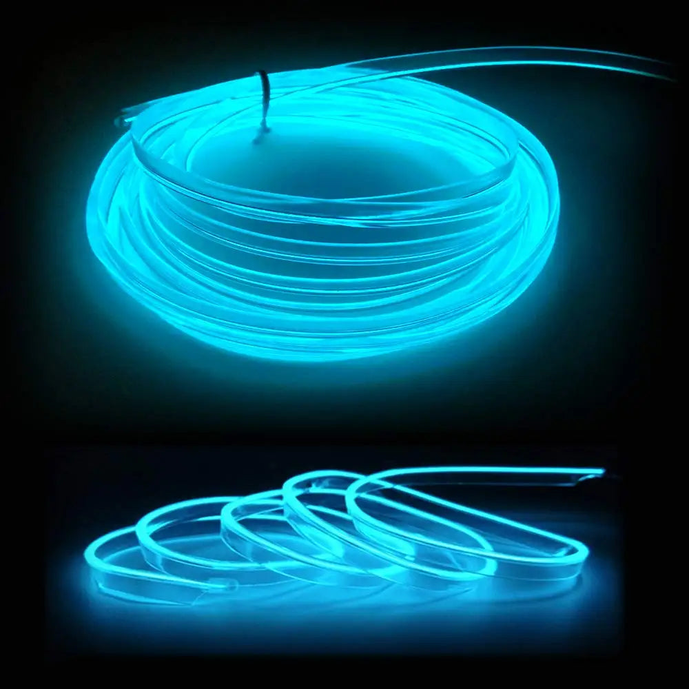 Car Interior LED Strip Light - 5M Neon EL Wire Ambient Lamp