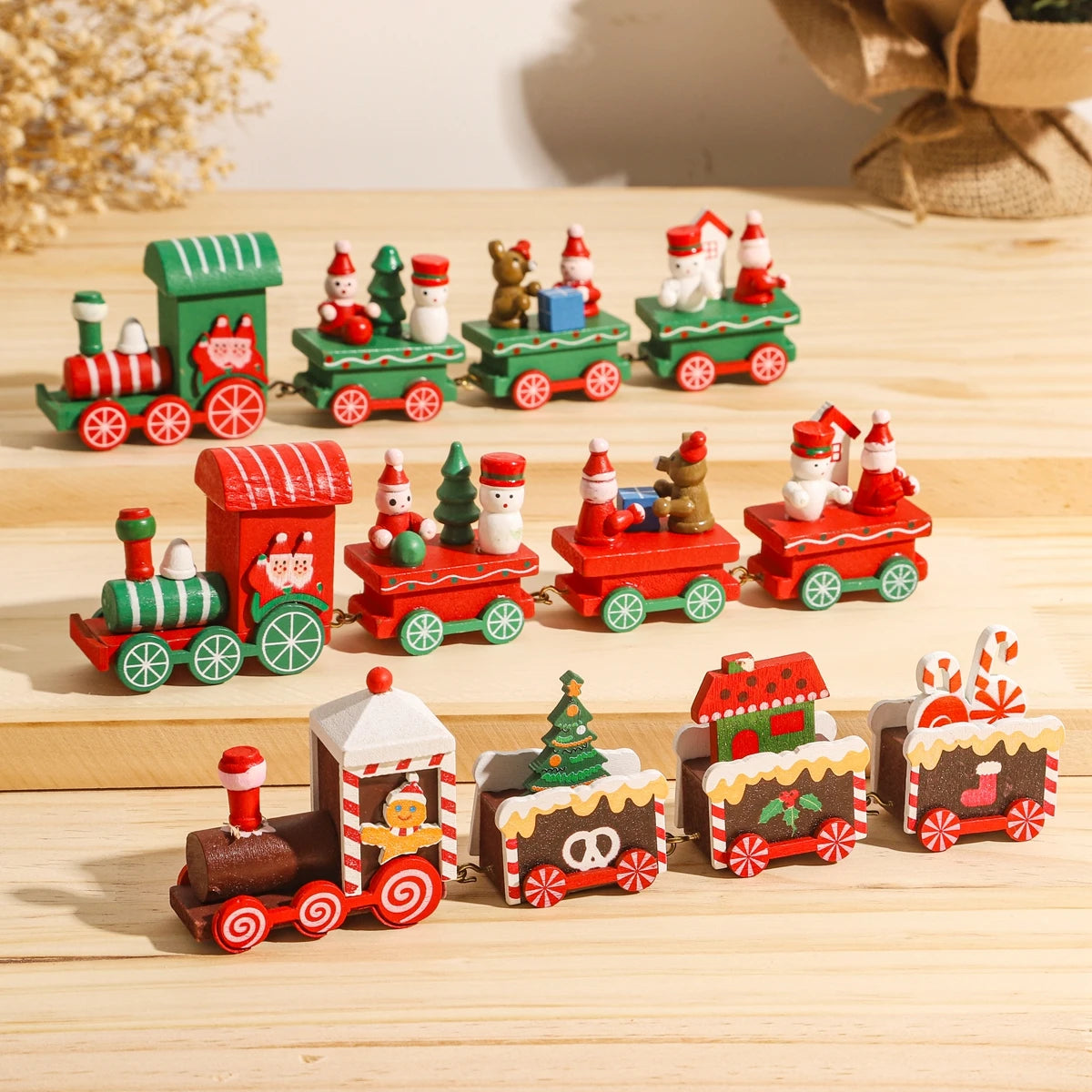 Christmas Train Decoration - Merry Xmas Ornament & Gift